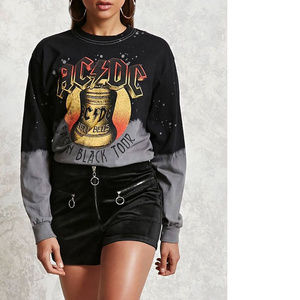 AC/DC Back in Black Tie Dye rock Official T-Shirt M NWT